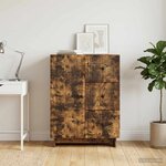 vidaXL Buffet Chêne fumé 66 x 34 5 x 90 cm Bois d'ingénierie