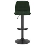 Vidaxl tabourets de bar 2 pcs vert foncé velours