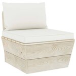 vidaXL Salon de jardin palette 5 Pièces avec coussins bois d'épicéa