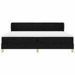 vidaXL Lit à ressorts avec matelas Noir 200 x 200 cm tissu