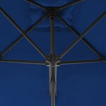 vidaXL Parasol de jardin avec mât en acier bleu 250x250x230 cm