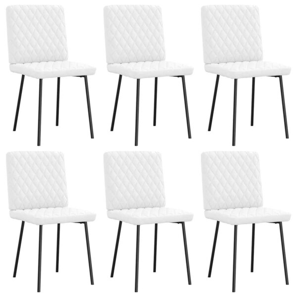 vidaXL Chaises à manger lot de 6 blanc similicuir