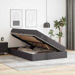 vidaXL Lit avec rangement et matelas avec matelas Gris 140 x 190 cm
