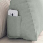 vidaXL Coussin de Dos Gris clair 60 x 20 x 50 cm