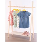 Storage solutions Porte-vêtements pour enfants à 1 niveau Bois de pin