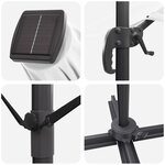 vidaXL Parasol cantilever Roma avec LEDs  sable  352x251x265 cm  en aluminium.