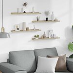 vidaXL Étagères murales 4 Pièces chêne sonoma 60x9x3 cm