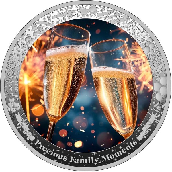 Pièce de monnaie en Argent 1000 Francs g 31.1 (1 oz) Millésime 2025 Precious Family Moments NEW YEAR (PRÉCOMMANDE)