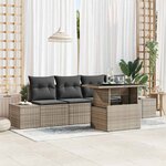 vidaXL Ensemble de canapé de jardin 5 Pièces Gris 100 x 55 x 73 cm