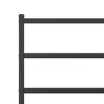 vidaXL Cadre de lit métal sans matelas avec tête de lit noir 90x190 cm