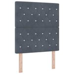 vidaXL Lit à ressorts avec matelas & LED gris foncé 80x200 cm en velours