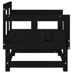 vidaXL Chaises de jardin lot de 2 noir bois massif de pin