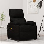 vidaXL Fauteuil de massage Noir Tissu