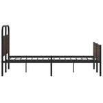 vidaXL Cadre de lit sans matelas 120x190 cm chêne marron