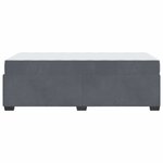 vidaXL Cadre de lit avec matelas Gris foncé 100 x 200 cm Velours