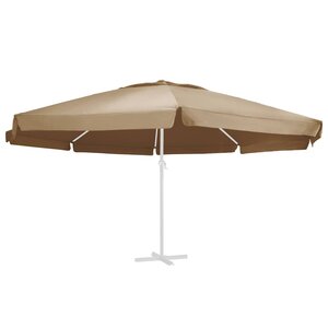 vidaXL Tissu de remplacement pour parasol d'extérieur Taupe 610 cm
