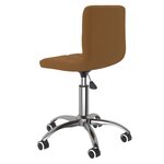 vidaXL Chaise pivotante de salle à manger Marron Velours