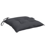 vidaXL Chaises de jardin et coussins anthracite lot de 2 Bois de teck