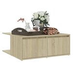 vidaXL Table basse chêne sonoma 80x80x31 cm bois d'ingénierie