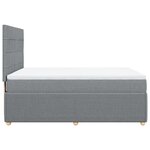 vidaXL Sommier à lattes de lit avec matelas Gris clair 140x200cm Tissu