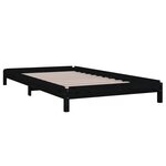 vidaXL Lit empilable sans matelas noir 100x200 cm bois massif de pin