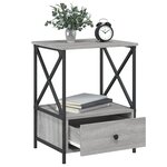 vidaXL Table de chevet sonoma gris 50x41x65 cm bois d'ingénierie