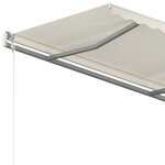 vidaXL Auvent rétractable automatique 300x250 cm Crème