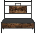vidaXL Cadre de lit sans matelas chêne fumé 90x200cm bois d'ingénierie