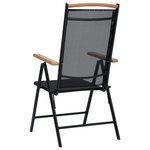vidaXL Chaises de jardin pliables lot de 2 aluminium et textilène noir