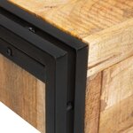 vidaXL Table console 2 Pièces Marron Bois de manguier brut massif