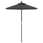 vidaXL Parasol de jardin avec mât en bois anthracite 196x231 cm