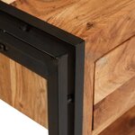 vidaXL Tables console avec tiroir 2 Pièces Marron Bois d'acacia massif