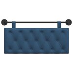 vidaXL Tête de lit suspendue Bleu Tissu