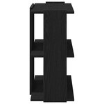 vidaXL Bibliothèque à 3 niveaux noir 60x30x60 cm bois d'ingénierie