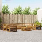 vidaXL Ensembles de canapés 10 Pièces Naturel Bois d'Acacia Massif