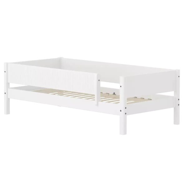 Flexa WHITE Banquette-lit 90 x 200 cm avec dossier et barriere avant pleine Blanc