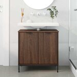vidaXL Meuble de Lavabo de Salle de Bain avec stockage Chêne marron