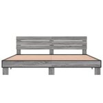 vidaXL Cadre de lit sans matelas sonoma gris 200x200 cm