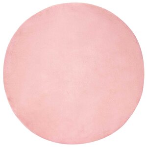 vidaXL Tapis en Fourrure Synthétique de Lapin Olite Rose Ø 100 cm