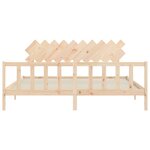 vidaXL Cadre de lit avec tête de lit 200x200 cm bois massif