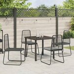 vidaXL Ensemble de salle à manger pour jardin 5 Pièces Noir