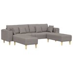 vidaXL Sofa en tissu avec coussin Taupe 208 cm tissu