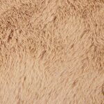 vidaXL Tapis en Fourrure Synthétique de Lapin Taupe Ø 160 cm Polyester