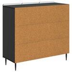 vidaXL Buffet Noir 89 x 34 5 x 82 cm Bois d'ingénierie