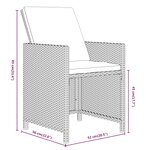 vidaXL Ensemble à dîner de jardin coussins 19 Pièces Résine tressée Beige