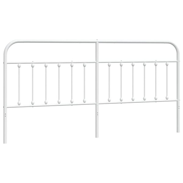 vidaXL Tête de lit métal blanc 193 cm