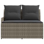 vidaXL Sofa de jardin avec accoudoirs et sofa d'angle 2 Pièce Rotin PE