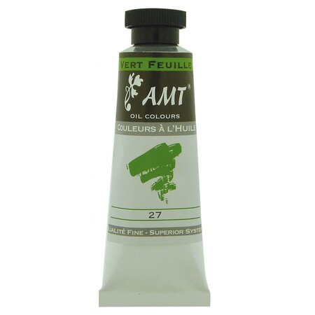 Peinture à l'huile fine en tube vert feuille 45ml - amt