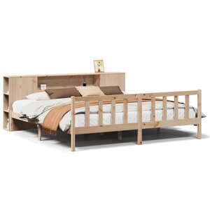 vidaXL Lit bibliothèque sans matelas 180x200 cm bois massif de pin