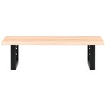 vidaXL Étagère de vasque murale acier et bois de chêne massif